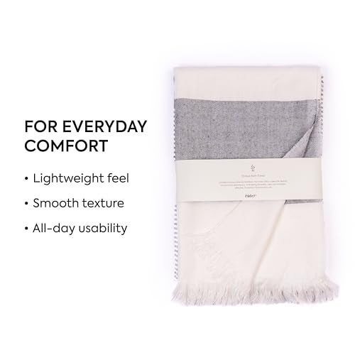 HABER 100% Bamboo Large Bath Towel Ultra Soft, Light Weight, & Quick Dry Towel for Bath, Travel, Gym, Beach, Pool, and Yoga | 76 X 152 cms (Pebble Grey) - Image 4
