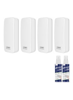 Loukin 4 Pack Magnetic Dry Erase Eraser(White), Whiteboard Eraser, Glass Board Eraser, Two Bottles Of 3.4 Oz Whiteboard Cleaner Included, For Classroom, Home And Office Use  - Image 1