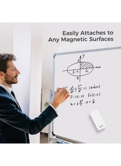 Loukin 4 Pack Magnetic Dry Erase Eraser(White), Whiteboard Eraser, Glass Board Eraser, Two Bottles Of 3.4 Oz Whiteboard Cleaner Included, For Classroom, Home And Office Use  - Image 4