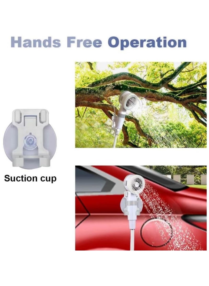 ارواق مضخة دش مع رأس دش، بخاخ دش محمول قابل لإعادة الشحن للتخييم في الهواء الطلق يضخ الماء من دلو للتخييم والمشي لمسافات طويلة والسفر وغسيل السيارات وتنظيف الحيوانات الأليفة - Image 2
