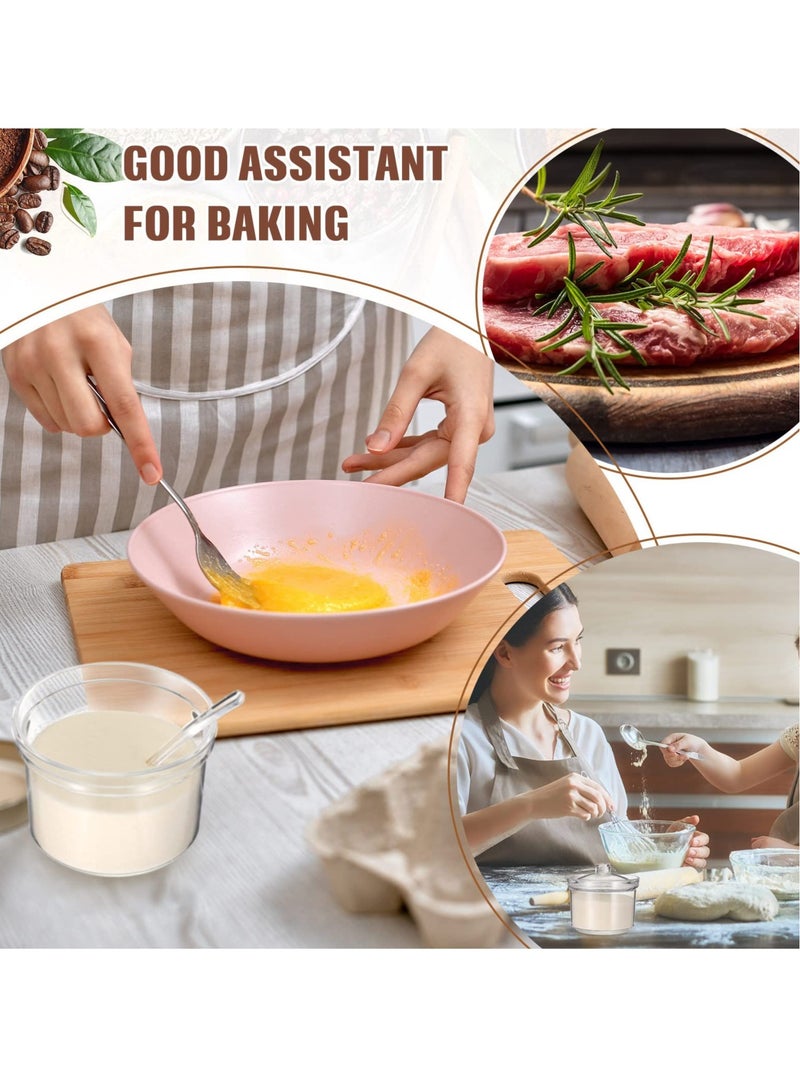 Excefore وعاء سكر أكريليك شفاف مع غطاء وملعقة لبار القهوة، وعاء حبوب، شاي، أدوات المطبخ، حاويات، وخبز للسكر، الملح، التوابل، والتوابل 7.1 أونصة - Image 3