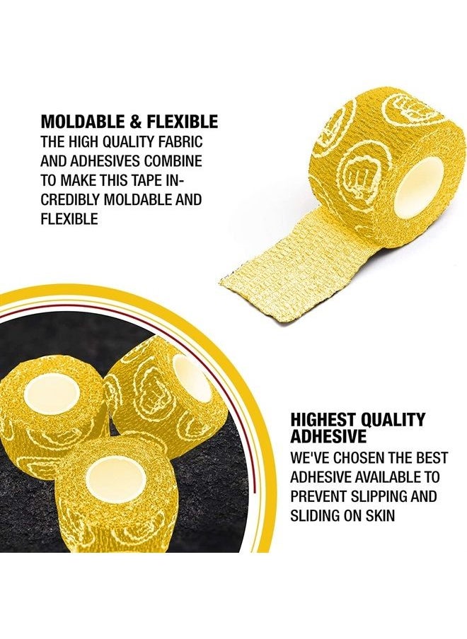 WOD Nation - Weightlifting Hook Grip Tape - 3 Pack 23 Feet Long Sticky, Comfortable & Stretchy Athletic Tape for Weight Lifting ForHiit and Cross Training - Thumb, Hand & Finger Protection - Yellow - Image 1