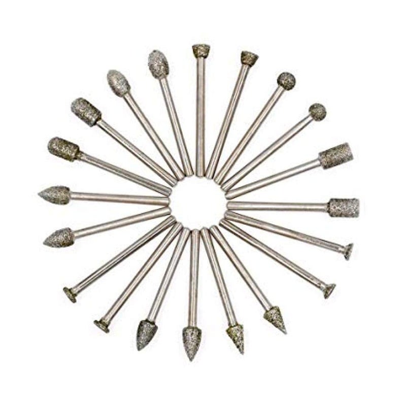Diy Crafts CTDIYHI57745 3mm Durable Shank Diamond Grinding Burr Drill Bits Rotary Tools for Watch Dy Crafts Works 10 Pack of 15 Multicolor - Image 5