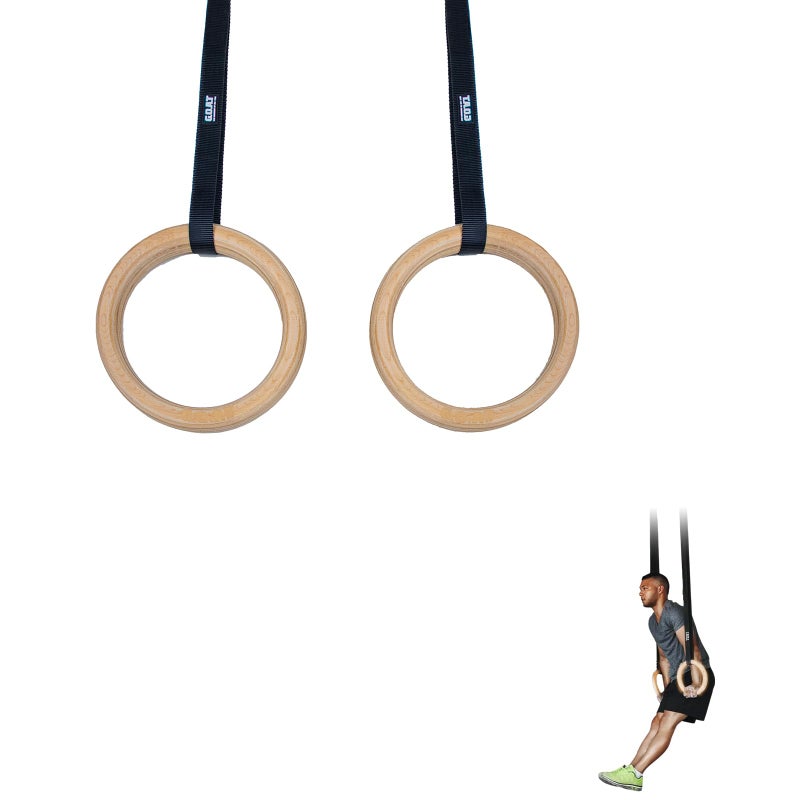 جوت  حلقات جمباز Elite من G.O.A.T | خشب البتولا 100% | 4.5 متر | سماكة 2.8 سم | متينة - Image 1