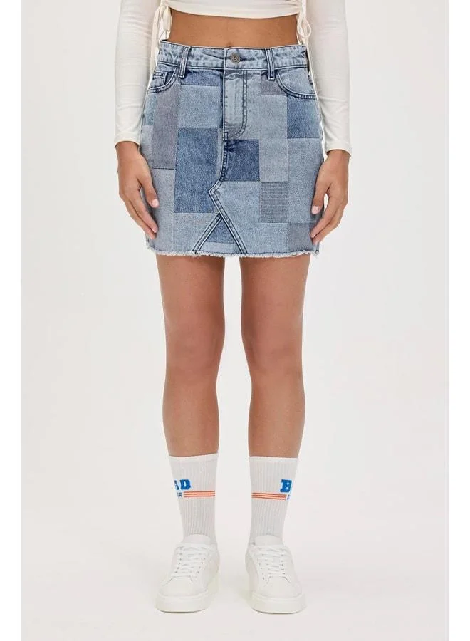Vendy Blue Denim Skirt