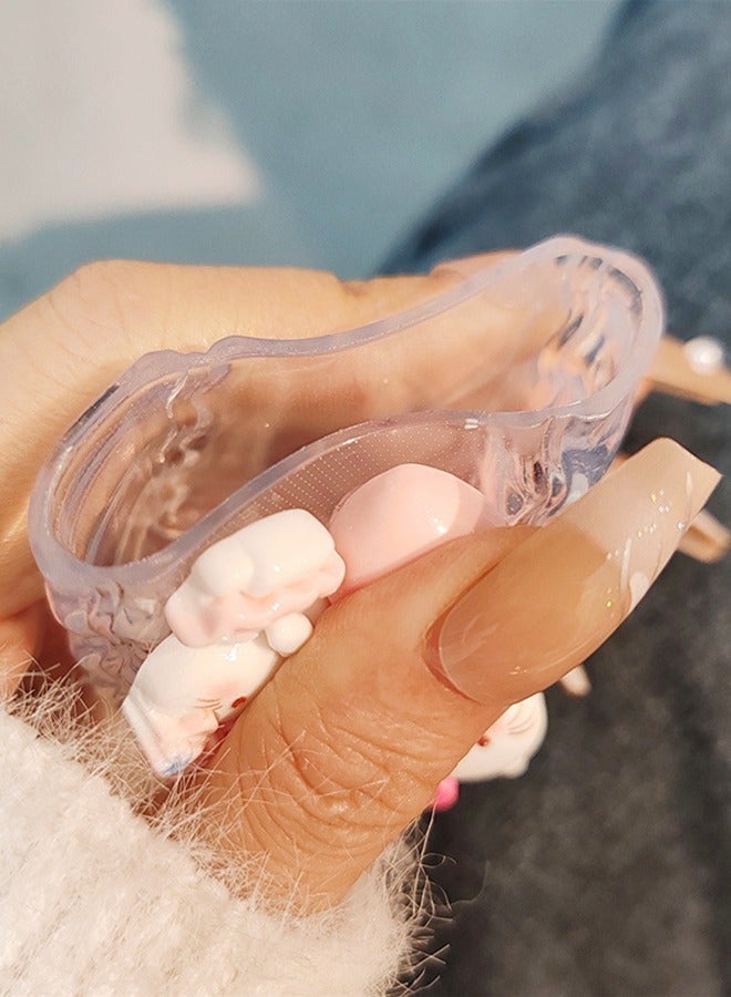 هالو كيتي 5 قطع من جراب شاحن Hello Kitty اللطيف، واقي كابل لشاحن iPhone، جراب كابل بيانات USB، واقي كابل سلكي، واقي شاحن الهاتف للنساء والفتيات - Image 2