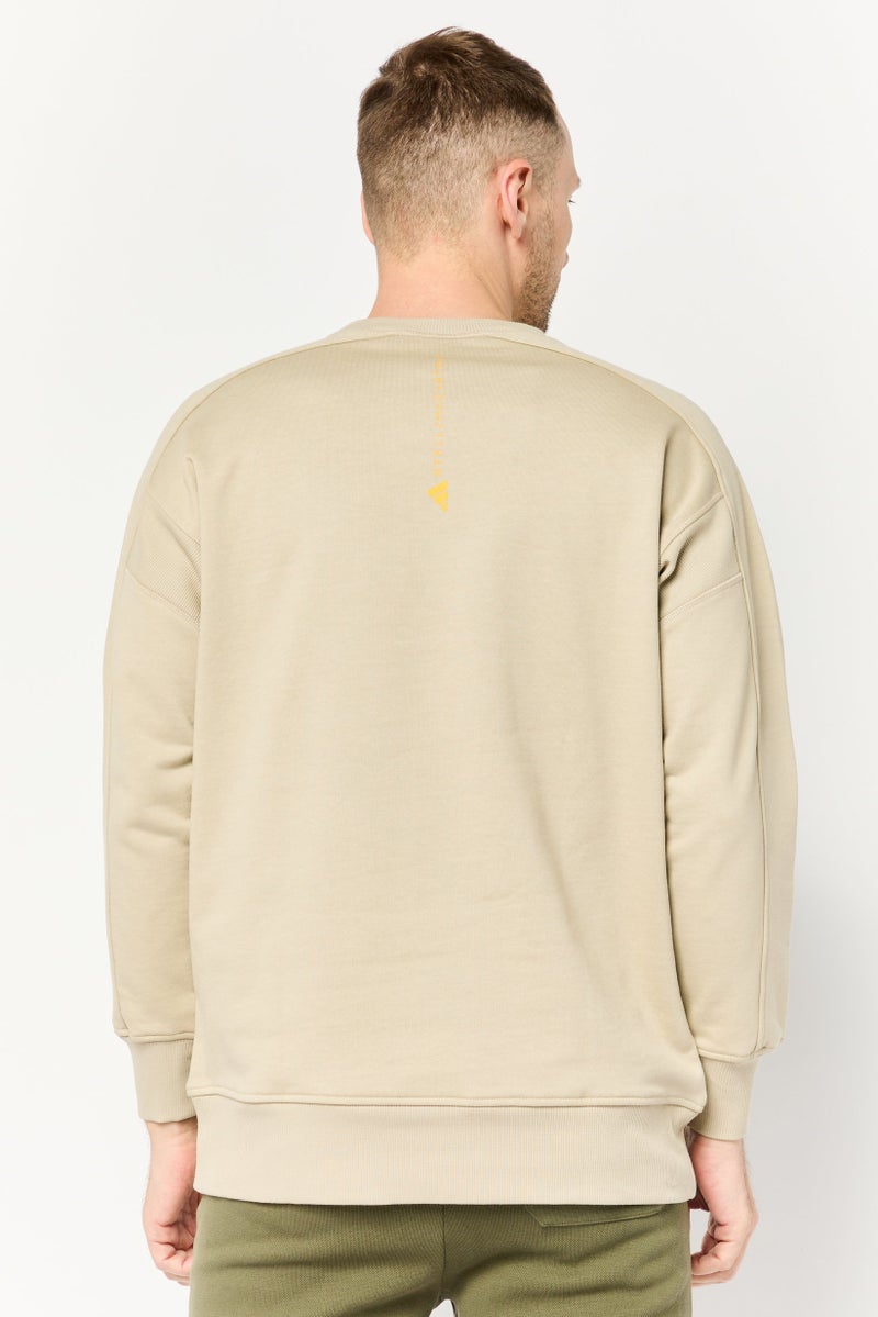 Adidas Men Sportswear Fit Long Sleeve Outdoor Sweatshirt, Beige  - Image 4