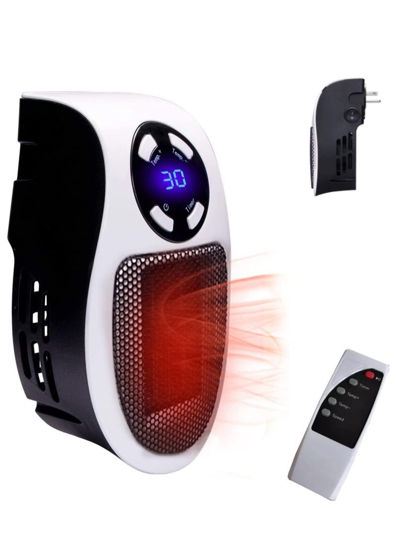 Excefore In Heater for Indoor Use Fast Heating Wall Space Heater Low Wattage Heater with Thermostat Led Display for Home Office Bathroom Indoor Use - Image 1