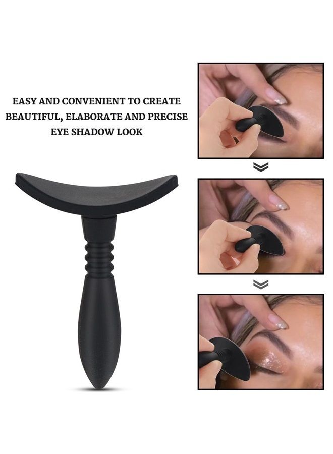 Sonew Eyeshadow Crease Line Kit Eyeshadow Stamp Crease Silicone Eyeshadow Stamp Crease Fashion Lazy Eye Shadow Applicator Eye Contour Makeup Tool (Black) - Image 3