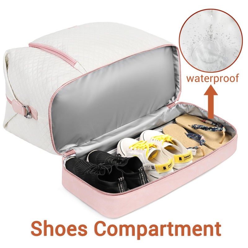 TIBES Travel Weekender Bag for Women, 21" Overnight Bag with Shoe Compartment 50L Large Travel Duffel Bag Carry On Tote for Weekend, Overnight, Business Trips, Water Resistant - Image 2