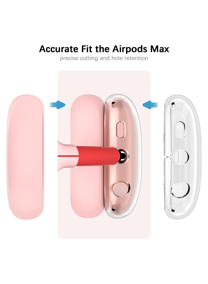 ارواق مناسبة لـ Airpods Max الغطاء الواقي Apple Max سماعة قذيفة بلون سيليكون لينة قذيفة سماعة غطاء مجموعة ثلاث قطع - Image 5