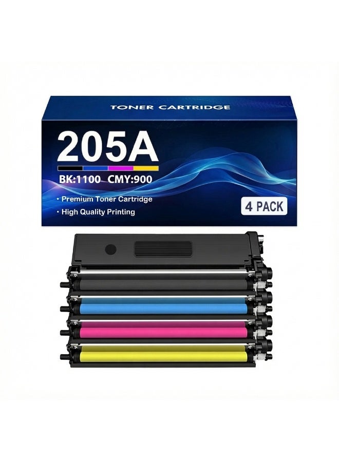 4-Pack Compatible Toner Cartridge Replacement for HP 205A CF530A CF531A CF532A CF533A for HP Color LaserJet Pro M154a M154nw MFP M180n M181fw Printer - (Non-OEM Multi-Pack) - Image 1