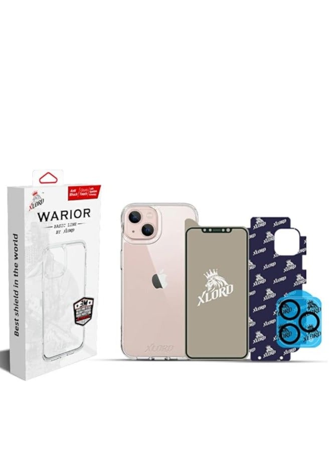 إكسلورد طقم حماية كامل XLORD Warrior لآيفون 12 / 12 برو – جراب + اسكرينة أمامية + اسكرينة ضهر + حماية عدسة + أداة تركيب – بتقنية امتصاص الصدمات - Image 1