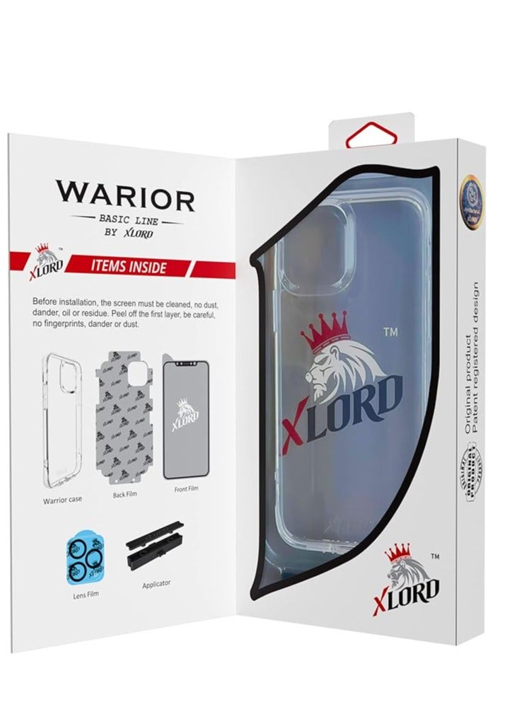 إكسلورد طقم حماية كامل XLORD Warrior لآيفون 12 / 12 برو – جراب + اسكرينة أمامية + اسكرينة ضهر + حماية عدسة + أداة تركيب – بتقنية امتصاص الصدمات - Image 3