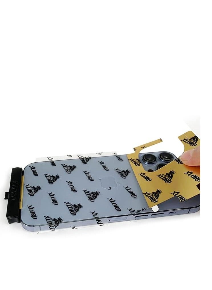 إكسلورد طقم حماية كامل XLORD Warrior لآيفون 12 / 12 برو – جراب + اسكرينة أمامية + اسكرينة ضهر + حماية عدسة + أداة تركيب – بتقنية امتصاص الصدمات - Image 5