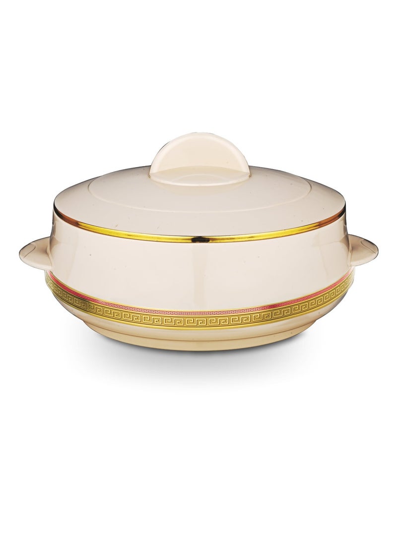 Asian Champion Stainless Steel Insulated Casserole with Steel Lid  - 1600ML Beige  - Image 1