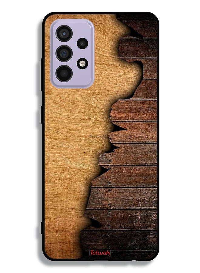 Tolwak Samsung Galaxy A52s 5G Protective Case Cover Vintage Wood Pattern - Image 1