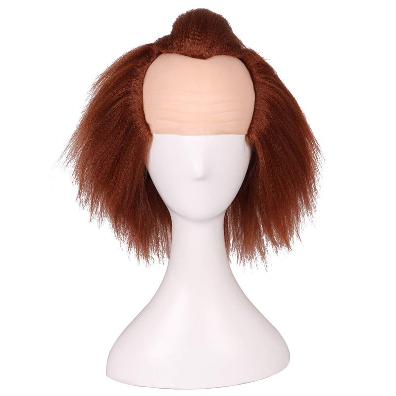 ColorGround Prestyled Brown Bald Wig for Halloween and Cosplay - Image 1
