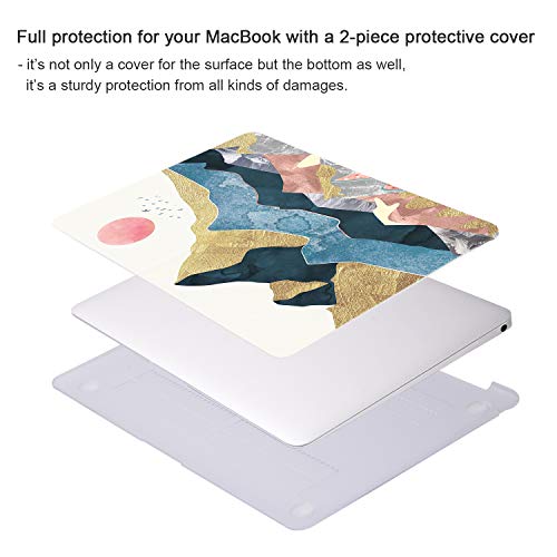 iCasso for MacBook Air 13 Inch Case 2018-2020 Release A2337 M1/A1932/A2179 with Retina Display Touch ID, Protective Hard Shell Case and Keyboard Cover for MacBook Air 13 - Abstract Scenery - Image 3