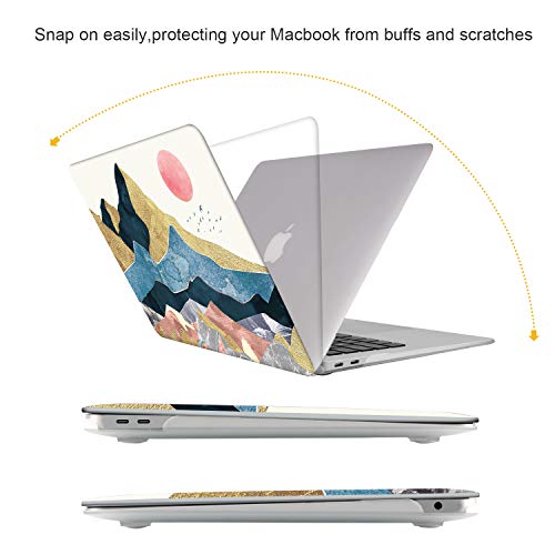 iCasso for MacBook Air 13 Inch Case 2018-2020 Release A2337 M1/A1932/A2179 with Retina Display Touch ID, Protective Hard Shell Case and Keyboard Cover for MacBook Air 13 - Abstract Scenery - Image 4