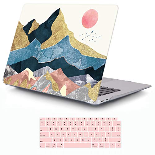iCasso for MacBook Air 13 Inch Case 2018-2020 Release A2337 M1/A1932/A2179 with Retina Display Touch ID, Protective Hard Shell Case and Keyboard Cover for MacBook Air 13 - Abstract Scenery - Image 1