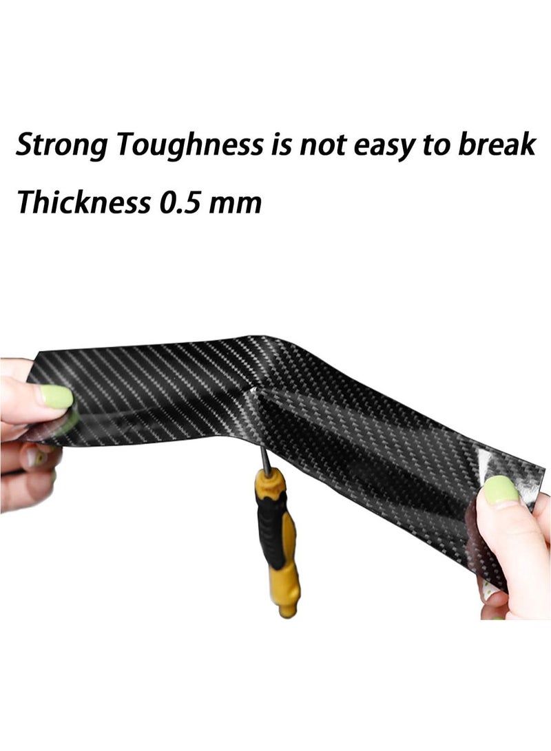 رات سو ألياف الكربون ملصقة سيارة واقي أبواب مصد غطاء سيارة ألياف كربونية غشاء ذاتي اللصق مضاد التصادم فيلم يناسب معظم السيارات 7x500 سم - Image 3