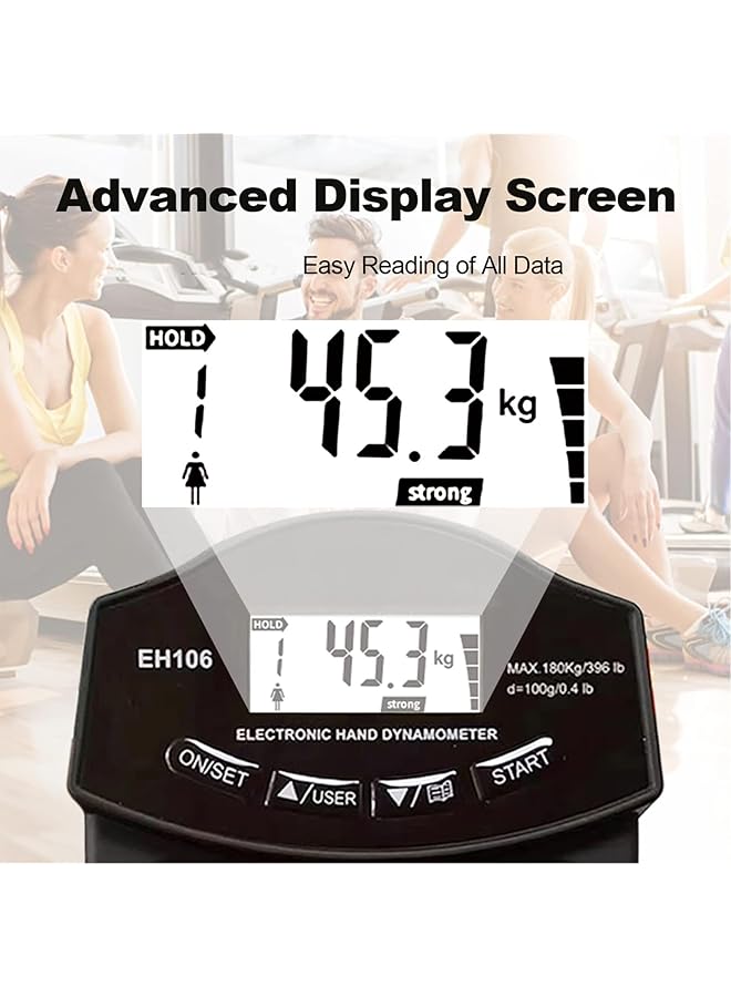 KASTWAVE Digital Grip Strengthener Grip Strength Measurement Hand Trainer Hand Grip Counter Hand Strength Training Device for Forearm Training Crossfit Weightlifting Finger Power 268Lb / 120 Kg - Image 3