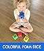 LMC Products 4 Foam Jumbo Playing Dice Red Yellow Blue Green Kids OutdoorIndoor Games Classroom Supplies - Image 4