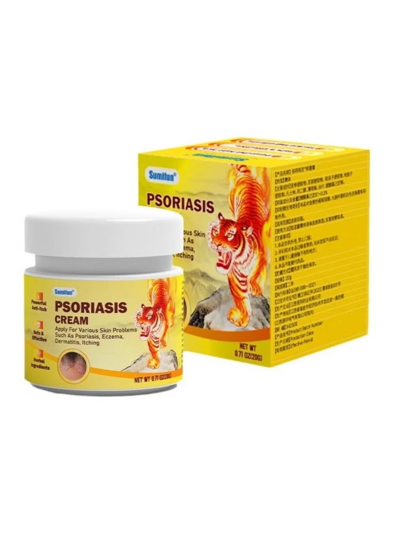 Sumifun Psoriasis Cream,Natural Chinese Herbal Eczema Psoriasis Creams Dermatitis and Eczema Pruritus Psoriasis Ointment，Psoriasis Creams - Psoriasis Treatment, Antibacterial Cream,for Body Itching 20g - Image 1