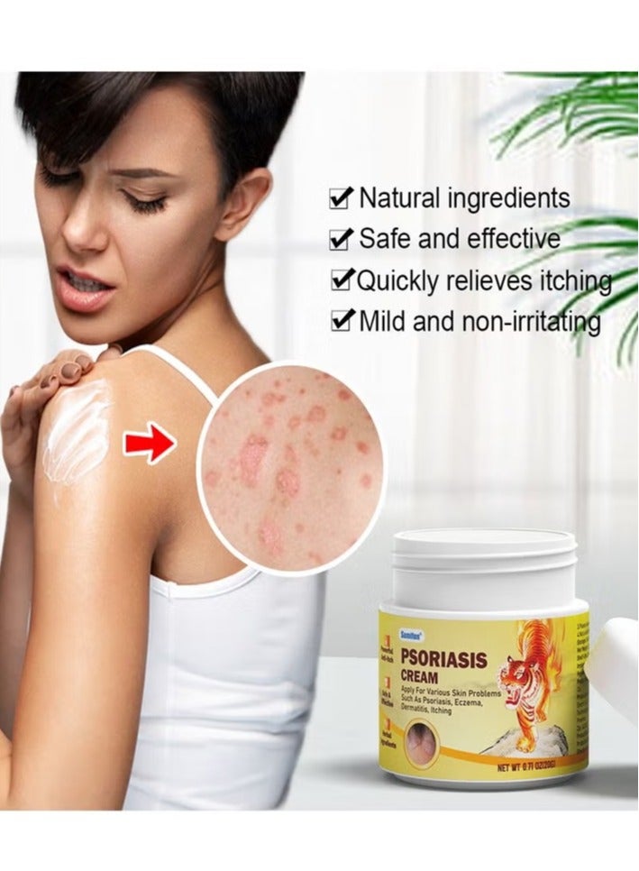 Sumifun Psoriasis Cream,Natural Chinese Herbal Eczema Psoriasis Creams Dermatitis and Eczema Pruritus Psoriasis Ointment，Psoriasis Creams - Psoriasis Treatment, Antibacterial Cream,for Body Itching 20g - Image 3