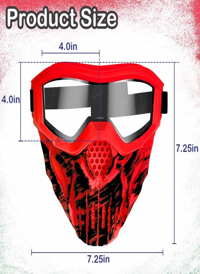 Surper 4 Pack Upgraded Tactical Mask with Goggles Compatible with Nerf Rival, Apollo, Zeus, Khaos, Atlas, & Artemis Blasters Rival Mask - Image 2