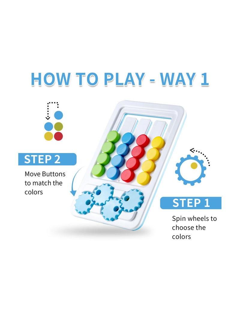 SOLARAE Color Matching Puzzle Toys, Montessori Learning Toys & Color Sorting Early Education, STEM Toys Brain Teasers Game, Travel Learning Gift Toys for Kids Ages 3 +, Brain Teasers Logic Game - Image 3