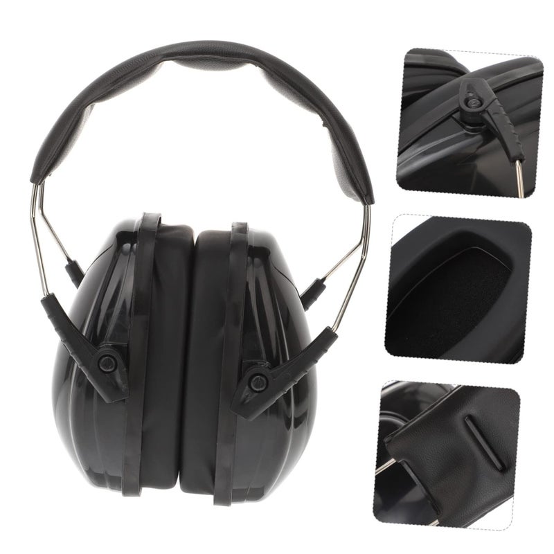 Black Noise Canceling Ear Muffs Headphones Safety Ear Protection Sound Reducing Earmuffs - Image 4