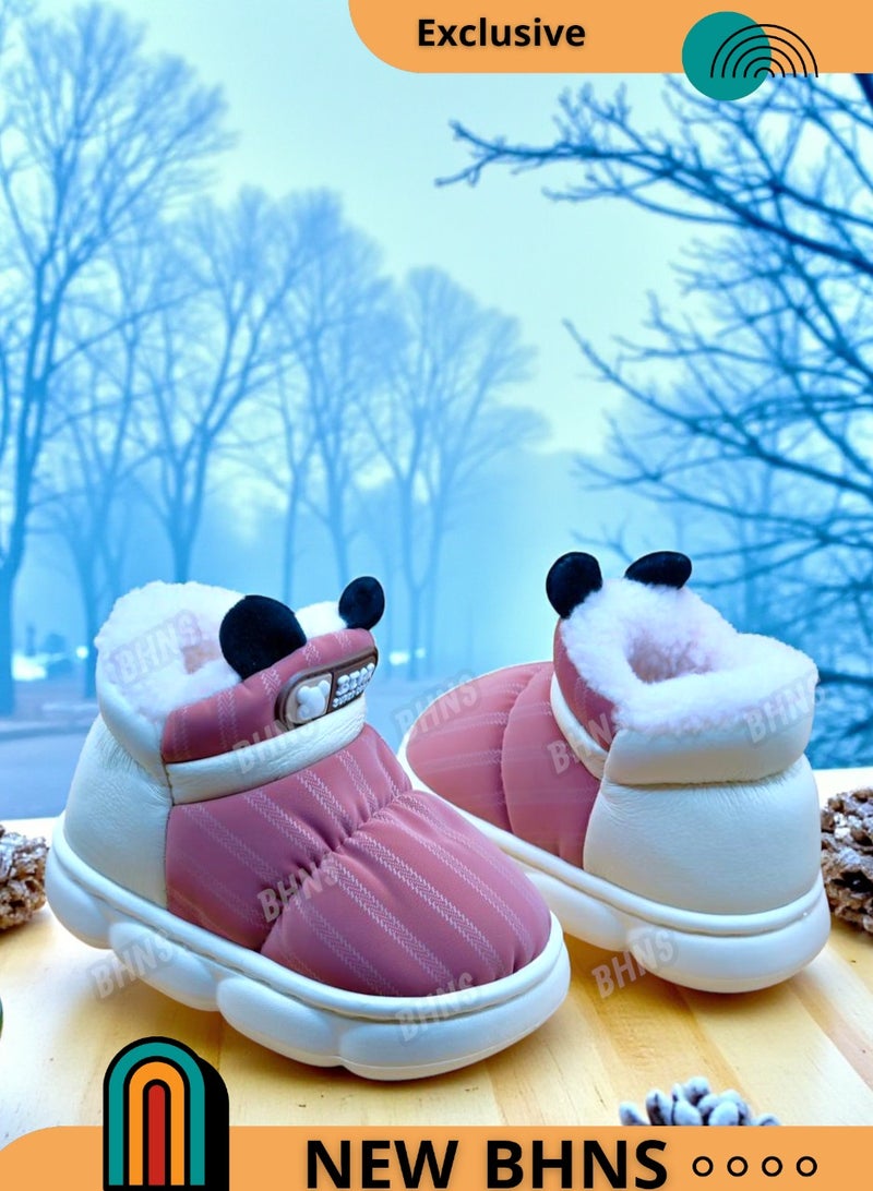 بهنس بوت شتوي للأطفال – جزمة اطفال شتوية دافئة | خفيفة ومريحة للمشي - شوز اطفال - جزم اطفال فصل الشتاء - بوت اطفال - حذاء شتوي للمدرسه - مناسب للبنات - للاولاد - بناتي - ولادي - Image 1