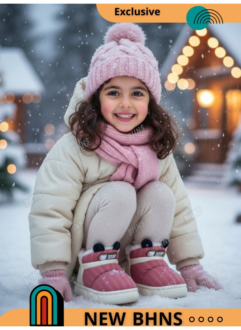 بهنس بوت شتوي للأطفال – جزمة اطفال شتوية دافئة | خفيفة ومريحة للمشي - شوز اطفال - جزم اطفال فصل الشتاء - بوت اطفال - حذاء شتوي للمدرسه - مناسب للبنات - للاولاد - بناتي - ولادي - Image 2