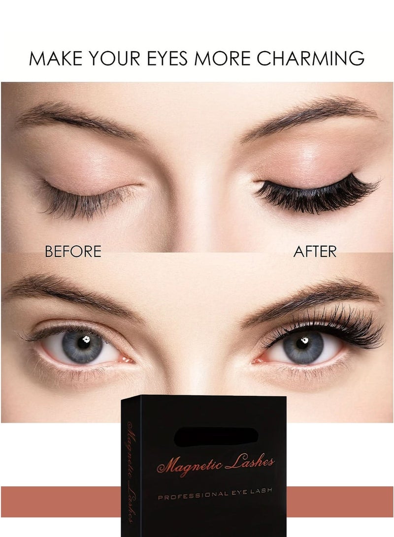 ماجنيتك مجموعة رموش مغناطيسية - رموش طبيعيةReusable ذات مظهر محترف مع تصميم مغناطيسي - Image 5