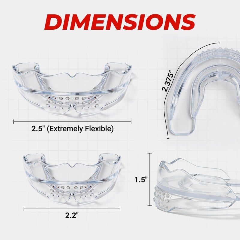 SAFE GRIN Mouth Guard for Sports - Premium Silicone Upper & Lower Teeth Protection - Football, Lacrosse, Hockey, Baseball - Fit for Youth and Teens (Transparent, MouthGuard for Braces) - Image 5