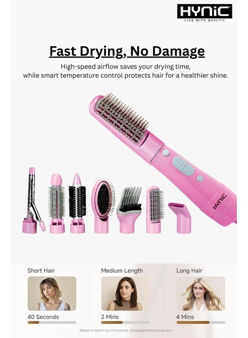 Hynic Hair Styler 8 in 1 | Curler & Straightener Combo | Hair Dryer, Styling Brush & Volumizer | Home Salon Hair Styling Tool | Constant Temperature & Anion Technology | 3 Year Warranty - Image 5