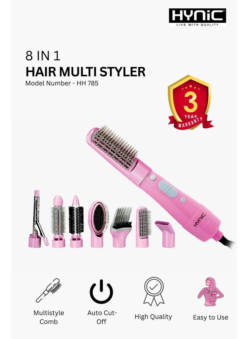 Hynic Hair Styler 8 in 1 | Curler & Straightener Combo | Hair Dryer, Styling Brush & Volumizer | Home Salon Hair Styling Tool | Constant Temperature & Anion Technology - Image 1