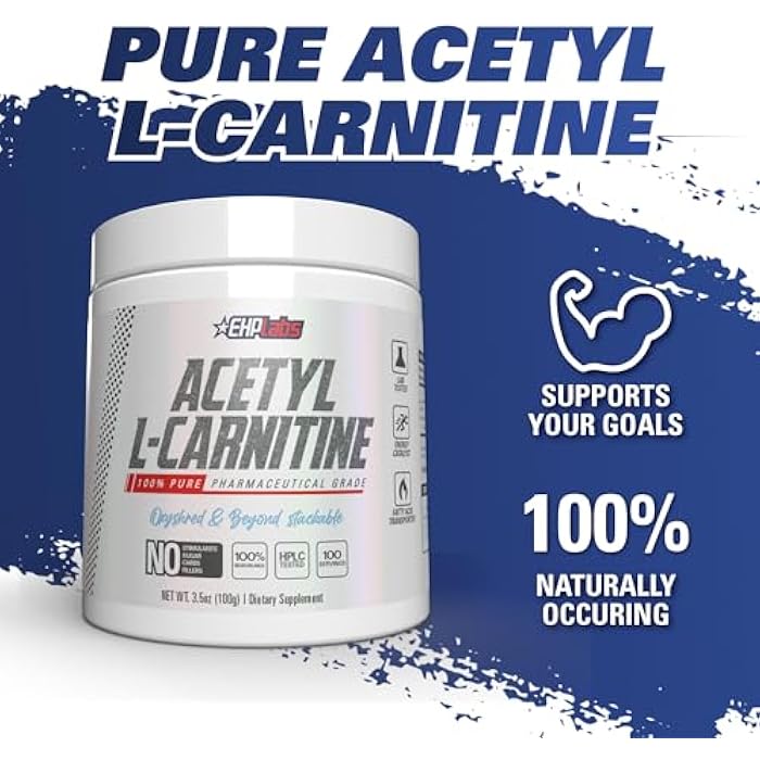 EHP Labs Acetyl L Carnitine Powder - Supports Natural Energy Production, Assists in Healthy Brain Function, Supports Heart Health, Vegan, Gluten Free, Non GMO - 100 Servings - Image 5