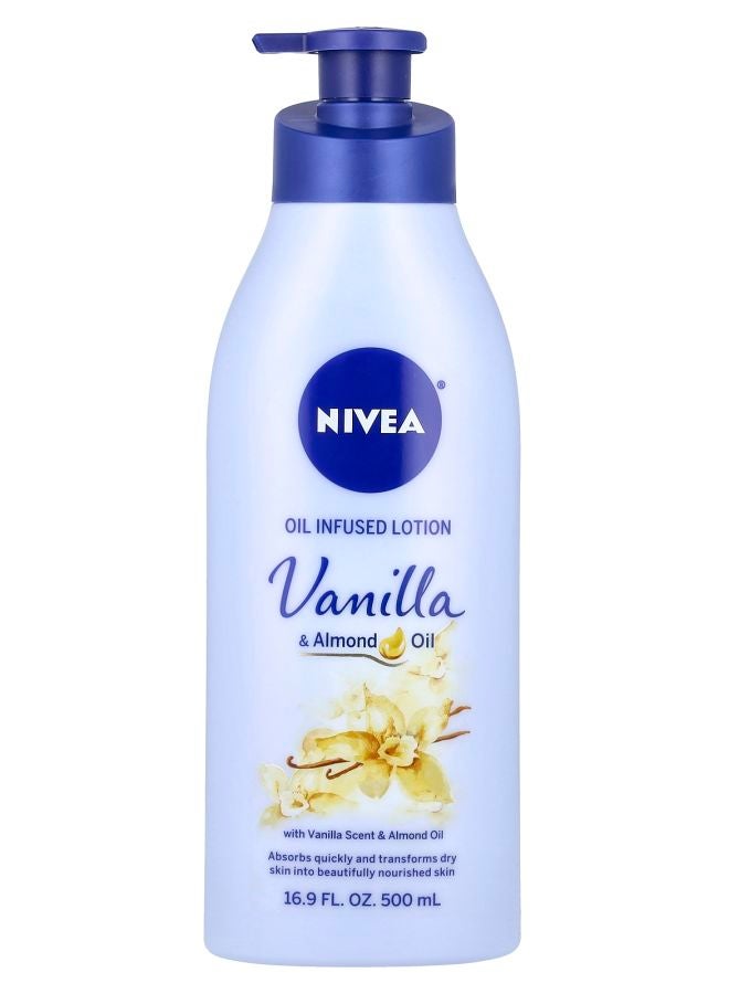Nivea لوشن معزز بالزيت بالفانيليا وزيت اللوز 16.9 أونصة سائلة (500 مل)