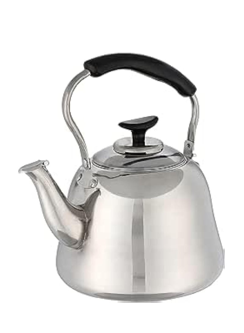 Stylish stainless steel tea kettle with internal strainer - 1 liter capacity. - Image 1