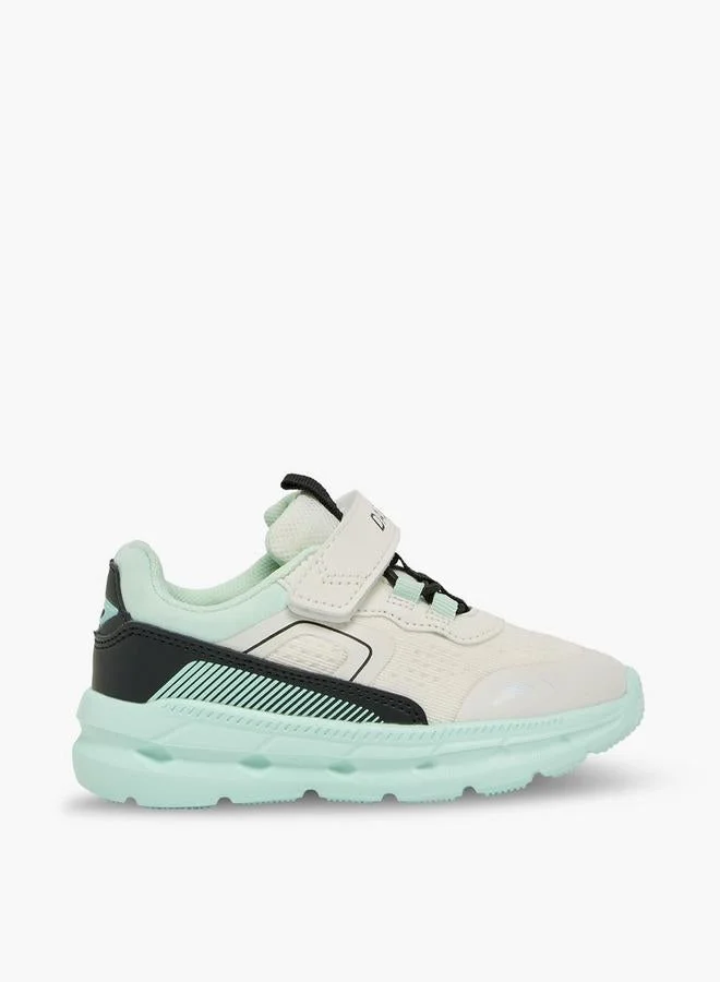 Girls Colourblock Hook & Loop School Sports Shoes