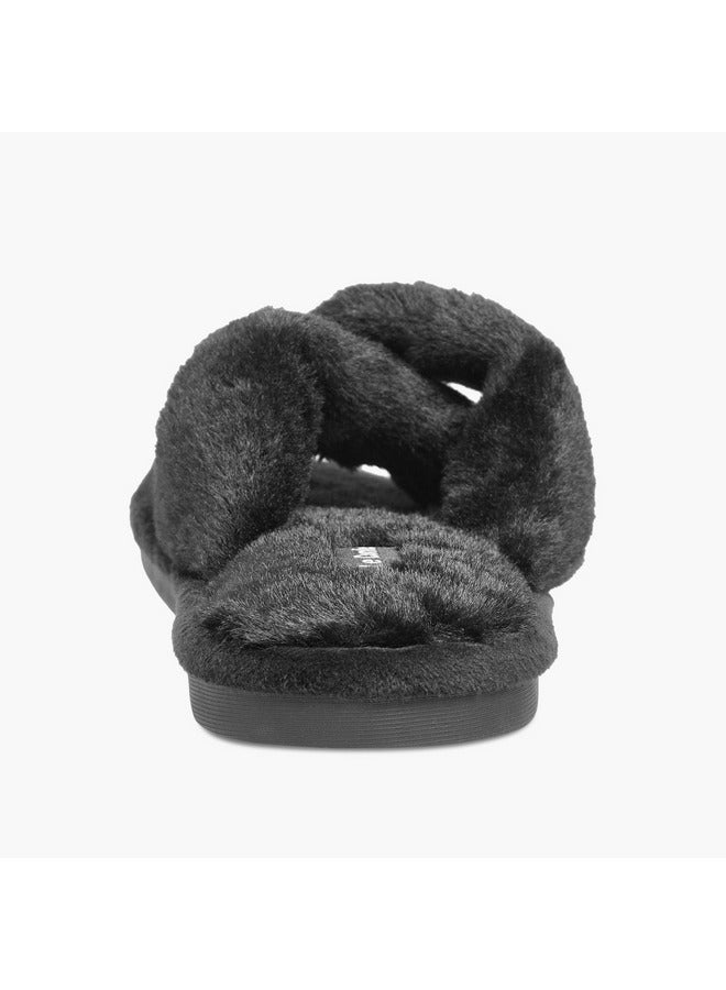 Le Confort Women Textured Cross-Strap Bedroom Slippers  - Image 4