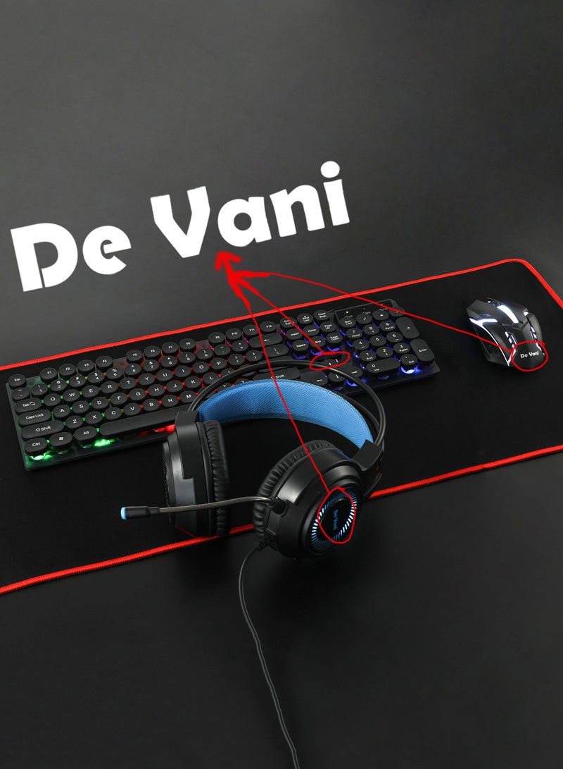 دي فاني مجموعة الألعاب من دي فاني لوحة مفاتيح مع سماعة و فأرة - Image 2