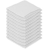 DecorRack 100% Cotton Wash Cloth, Luxurious Soft, 12 x 12 inch Ultra Absorbent, Machine Washable Washcloths, White (10 - Image 1