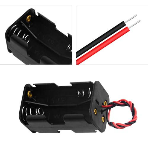 WMYCONGCONG 6 PCS 4 x 1.5V AA Battery Holder Case Box with Black Red Wire Leads - Image 5