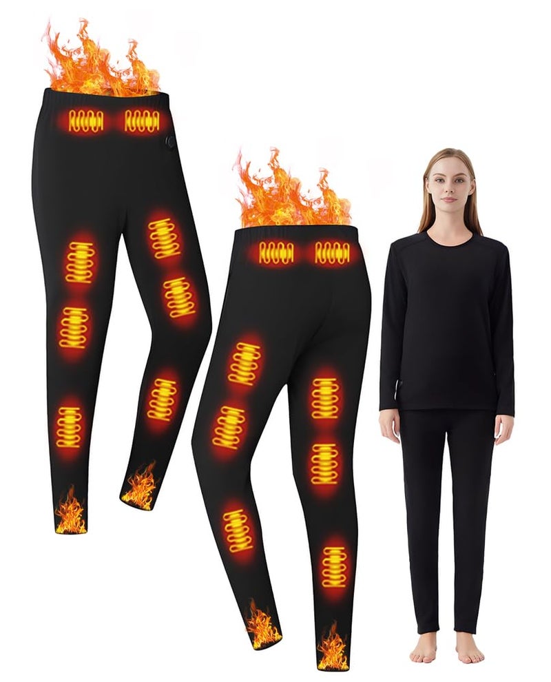 DIMHLCDZA Heated thermal pants for women USB Charge 16 Zone Intelligent heated underwear thermals for women rechargeable heated pants Winter Work camping motorcycles Extremely cold weather & 3XL - Image 1