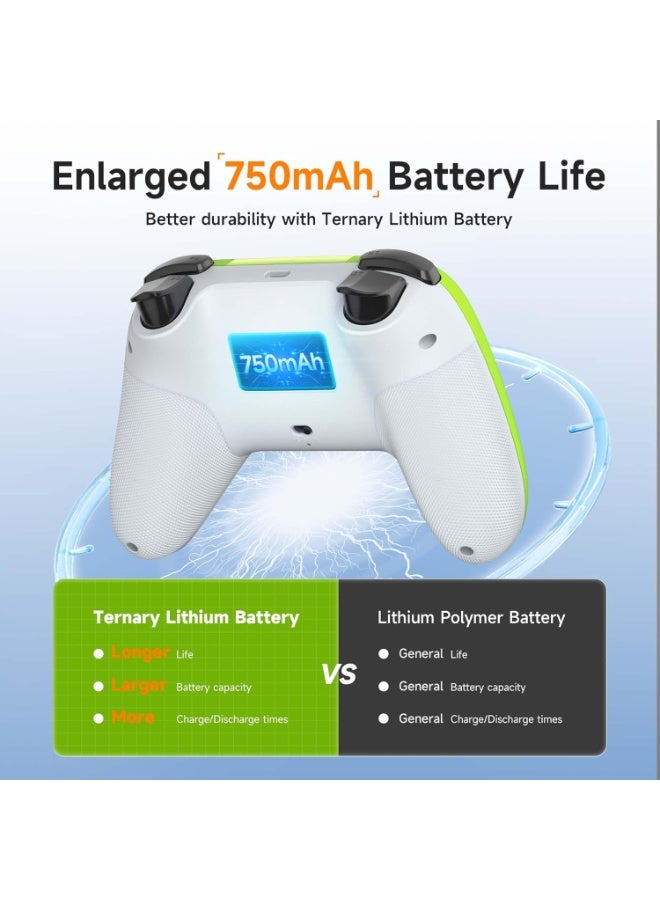 general Professional Gamepad EasySMX X05 Bluetooth Game Controller for PC/Steam/iPhone/Android/Switch with Hall Effect and Trigger RGB Lights Turbo Rumble Vibration Anti-Drift Controller 750mAh Battery Compatible with Black Myth: Wukong, Multi-Platform Support - Image 4