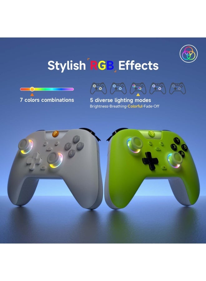 general Professional Gamepad EasySMX X05 Bluetooth Game Controller for PC/Steam/iPhone/Android/Switch with Hall Effect and Trigger RGB Lights Turbo Rumble Vibration Anti-Drift Controller 750mAh Battery Compatible with Black Myth: Wukong, Multi-Platform Support - Image 3